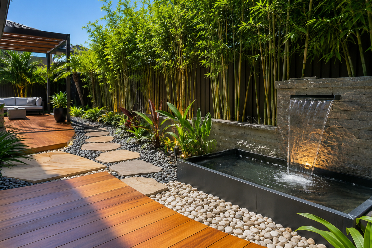 Bamboo & Pebbles Landscaping Ideas: How to Create a Zen or Tropical Garden in Leppington Style