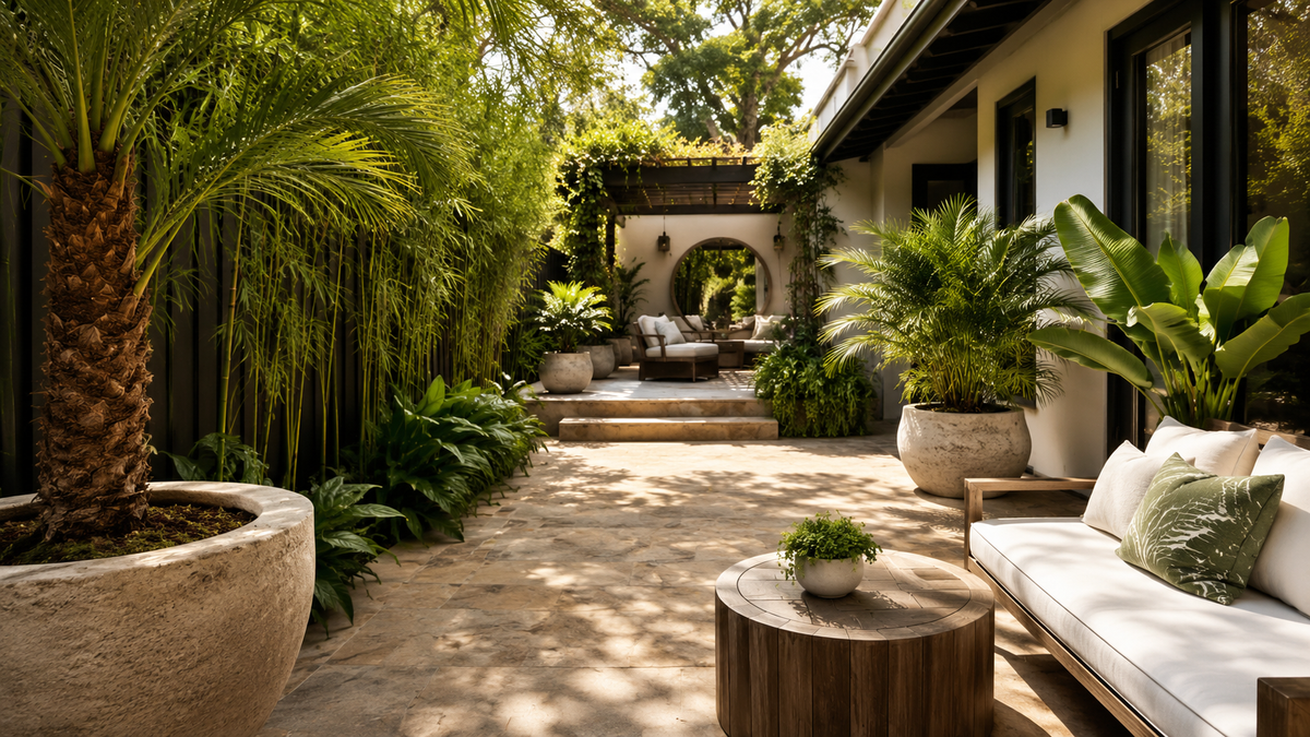 Courtyard Palms: How to Create a Tropical Look Without Losing Space