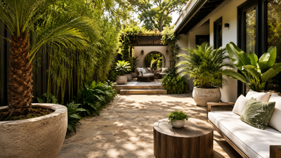 Courtyard Palms: How to Create a Tropical Look Without Losing Space