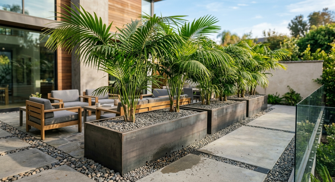 Palm Trees in Planter Troughs: The Drainage Setup That Prevents Root Rot
