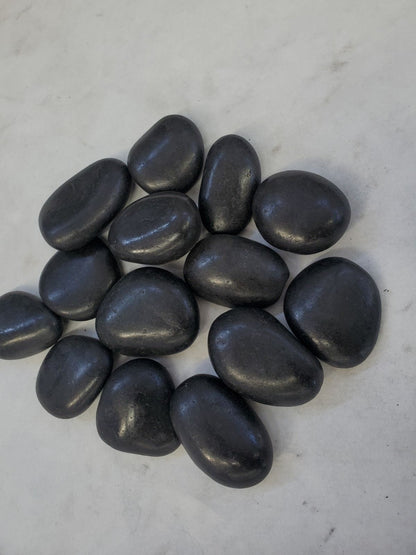 Polished Black Pebbles