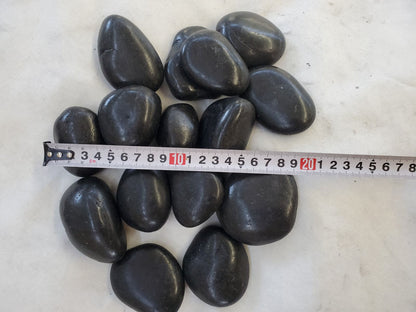 Polished Black Pebbles
